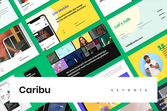 极简品牌营销项目计划书幻灯片模板设计素材 Caribu Presentation