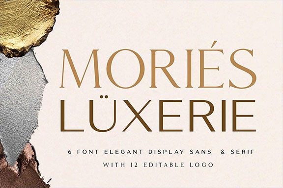 优雅无衬线粗体英文字体下载 Mories Luxerie – Elegant Font Duo