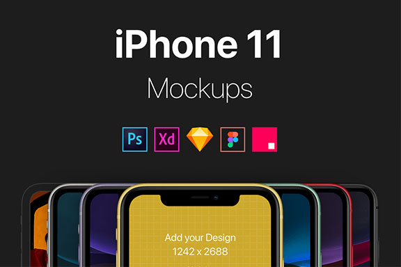 2019新款iPhone11手机设计效果图样机模板 iPhone 11 Mockups