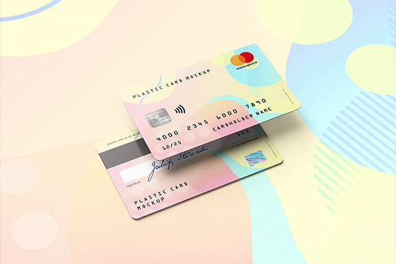 超逼真多角度银行卡/会员卡设计预览效果图样机模板 Plastic Card / Bank Card MockUp