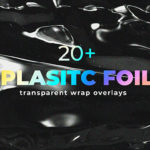 20个真实透明塑料薄膜包装膜设计效果图样机模板素材 Plastic Foil Wrap Overlays