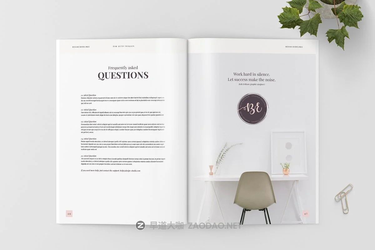 优雅服装品牌VI规范指南手册设计INDD模板 Design & Brand Guidelines插图20 优雅服装品牌VI规范指南手册设计INDD模板 Design & Brand Guidelines插图20