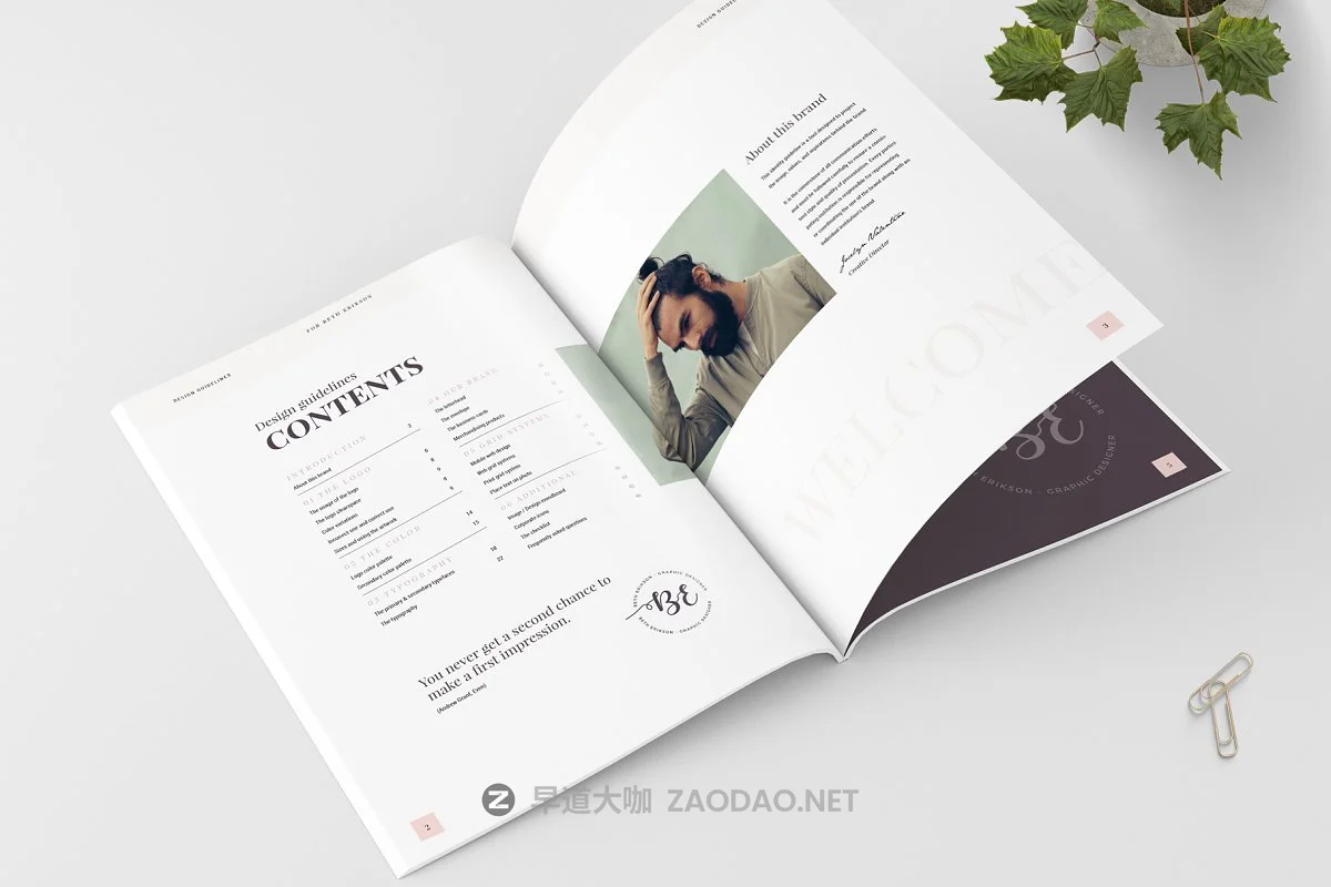优雅服装品牌VI规范指南手册设计INDD模板 Design & Brand Guidelines插图2 优雅服装品牌VI规范指南手册设计INDD模板 Design & Brand Guidelines插图2