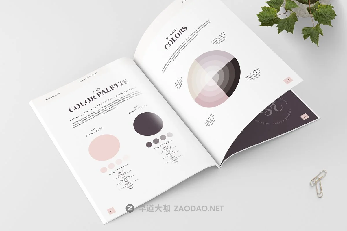 优雅服装品牌VI规范指南手册设计INDD模板 Design & Brand Guidelines插图7 优雅服装品牌VI规范指南手册设计INDD模板 Design & Brand Guidelines插图7