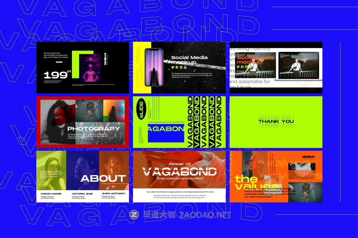 现代潮流多彩服装营销PPT/KEYNOTE演示文稿设计模板 VAGABOND – Urban Design Powerpoint插图8 现代潮流多彩服装营销PPT/KEYNOTE演示文稿设计模板 VAGABOND – Urban Design Powerpoint插图8