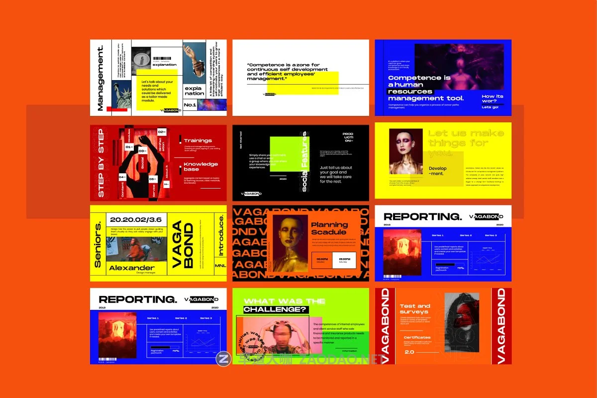 现代潮流多彩服装营销PPT/KEYNOTE演示文稿设计模板 VAGABOND – Urban Design Powerpoint插图10 现代潮流多彩服装营销PPT/KEYNOTE演示文稿设计模板 VAGABOND – Urban Design Powerpoint插图10