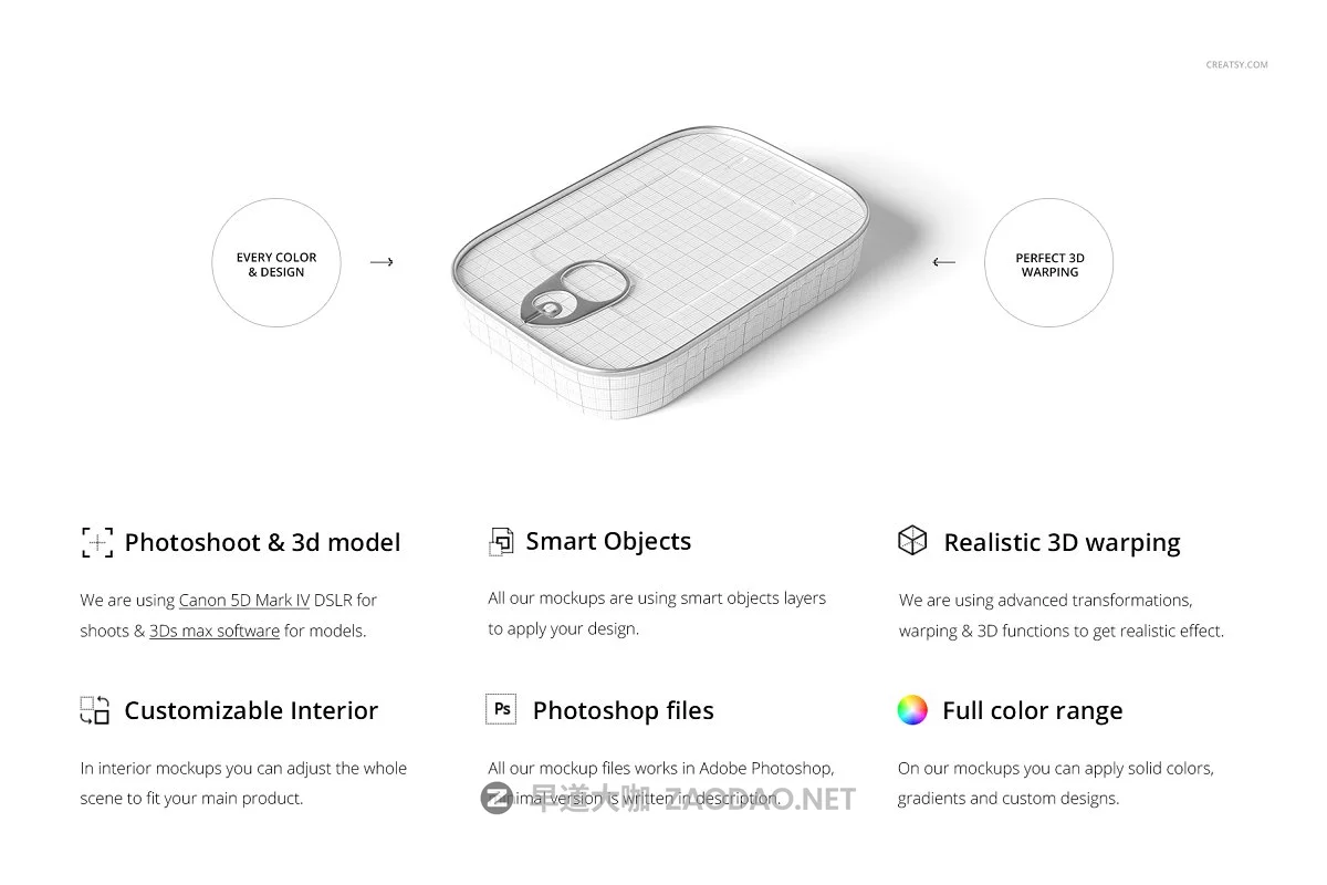 沙丁鱼罐头金属罐包装外观设计效果图样机模板 Sardine Fish Tin Can Mockup Set插图1 沙丁鱼罐头金属罐包装外观设计效果图样机模板 Sardine Fish Tin Can Mockup Set插图1