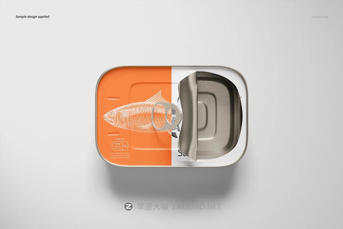 沙丁鱼罐头金属罐包装外观设计效果图样机模板 Sardine Fish Tin Can Mockup Set插图4 沙丁鱼罐头金属罐包装外观设计效果图样机模板 Sardine Fish Tin Can Mockup Set插图4