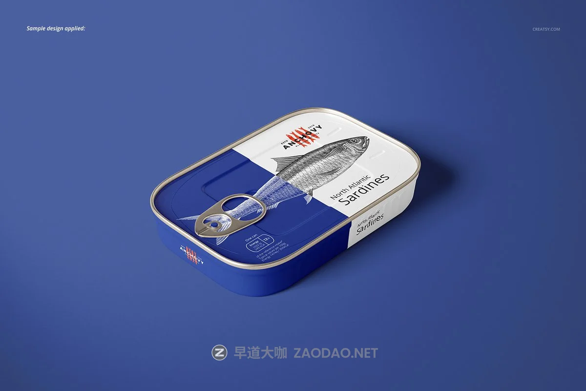 沙丁鱼罐头金属罐包装外观设计效果图样机模板 Sardine Fish Tin Can Mockup Set插图5 沙丁鱼罐头金属罐包装外观设计效果图样机模板 Sardine Fish Tin Can Mockup Set插图5