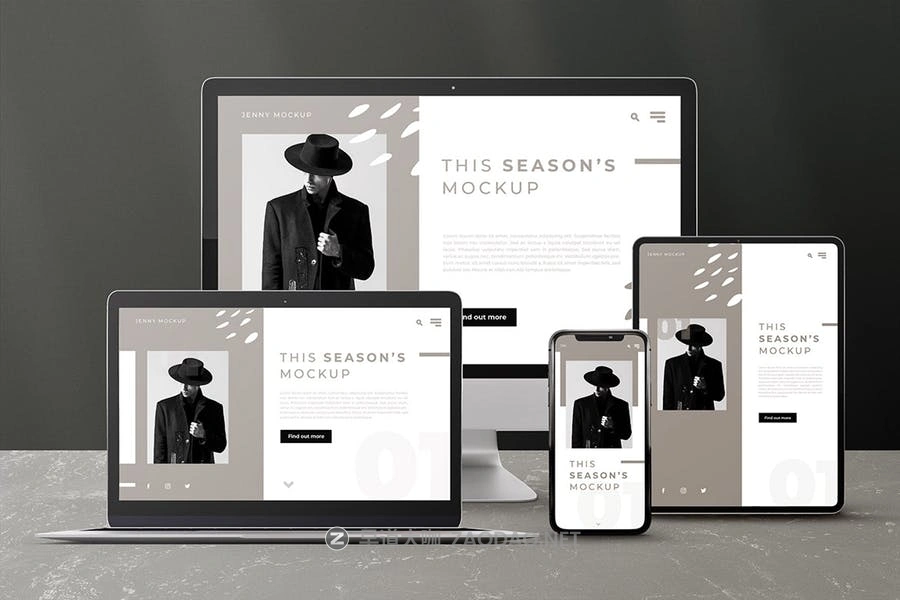 响应式网站&应用程序APP UI设计效果图多设备预览样机 Modern Device Mockups插图6 响应式网站&应用程序APP UI设计效果图多设备预览样机 Modern Device Mockups插图6