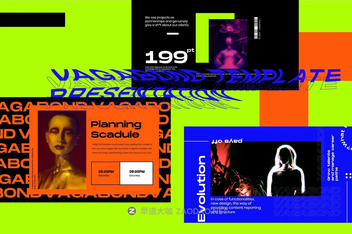 现代潮流多彩服装营销PPT/KEYNOTE演示文稿设计模板 VAGABOND – Urban Design Powerpoint插图4 现代潮流多彩服装营销PPT/KEYNOTE演示文稿设计模板 VAGABOND – Urban Design Powerpoint插图4