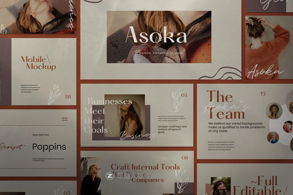 清新服装品牌营销策划书PPT/KEYNOTE演示文稿设计模板 Asoka – Powerpoint,Keynote Templates插图2 清新服装品牌营销策划书PPT/KEYNOTE演示文稿设计模板 Asoka – Powerpoint,Keynote Templates插图2