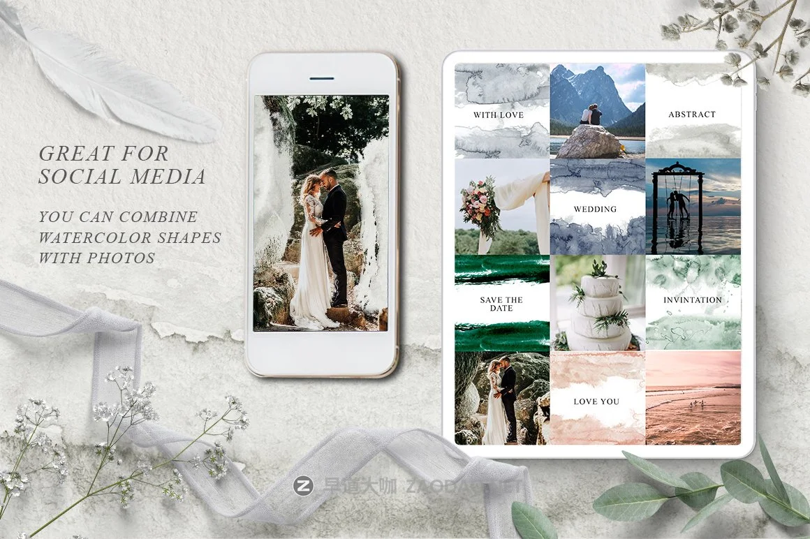 优雅手绘水彩画背景纹理素材合集 Elegant Watercolor Backgrounds插图11 优雅手绘水彩画背景纹理素材合集 Elegant Watercolor Backgrounds插图11