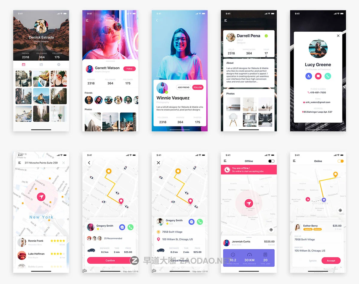 多功能金融健身社交APP应用程序UI界面设计套件 Caser UI Kit插图6 多功能金融健身社交APP应用程序UI界面设计套件 Caser UI Kit插图6