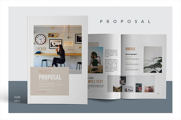 室内设计公司产品宣传画册设计INDD模板 PROPOSAL – Business Company