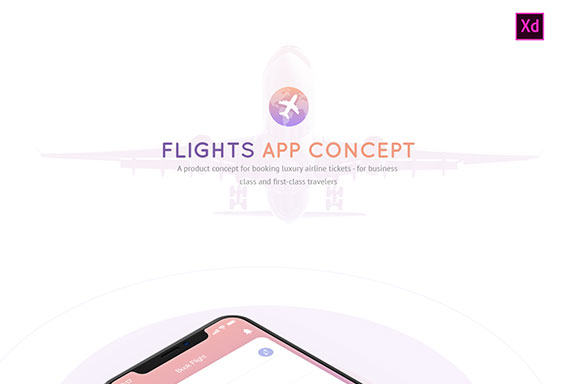 飞机票预订应用程序APP UI设计套件 Passenger – Flight Booking App UI Kit