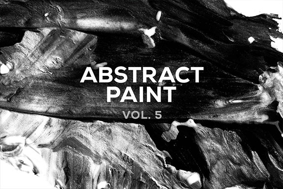 创意抽象纹理系列：8个抽象黑色系油画丙烯酸图案纹理 Abstract Paint, Vol. 5