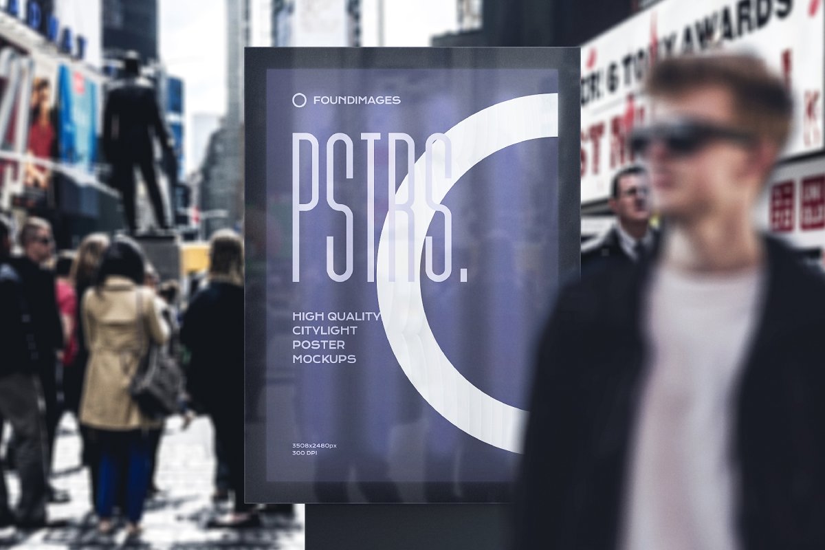 62款车站街道商场灯箱海报预览图设计样机模板 Poster Outdoor Indoor Mockup Bbundle插图11