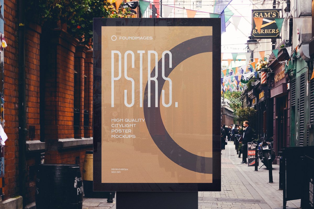 62款车站街道商场灯箱海报预览图设计样机模板 Poster Outdoor Indoor Mockup Bbundle插图4