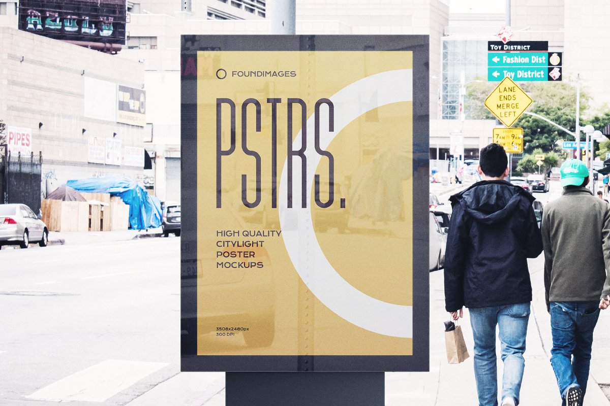 62款车站街道商场灯箱海报预览图设计样机模板 Poster Outdoor Indoor Mockup Bbundle插图17