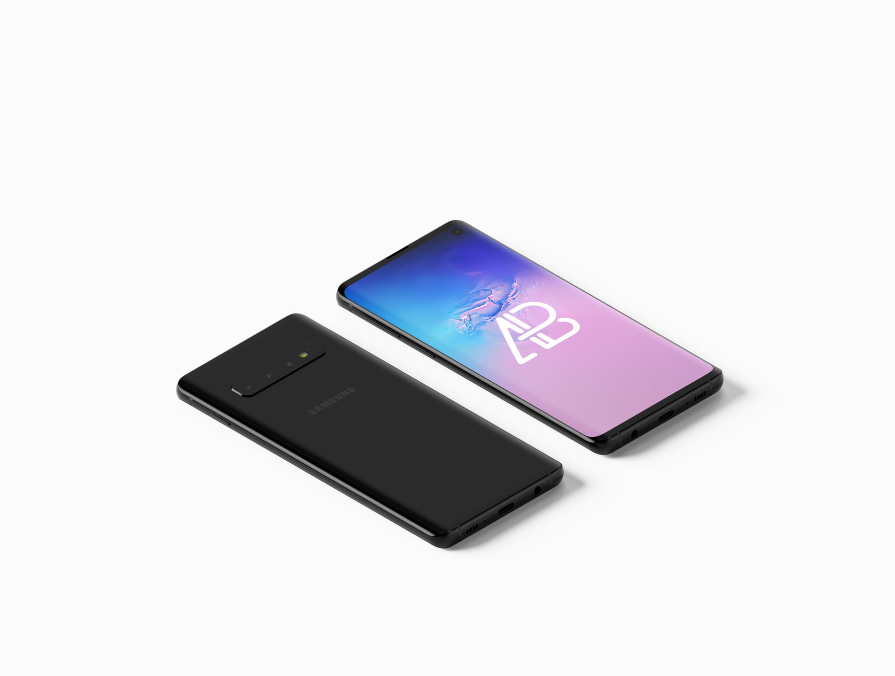 三星只能全面屏Galaxy S10手机样机模板 Samsung Galaxy S10 Mockup Pack插图3