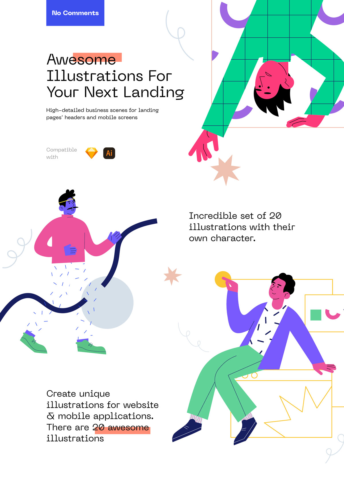 20款人物办公场景矢量插图素材 No Comments Illustration插图1