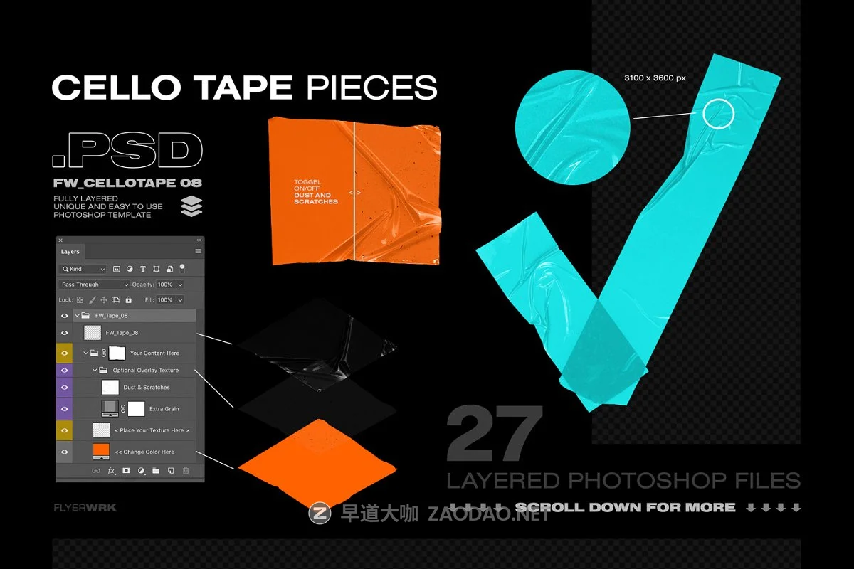 褶皱胶带贴纸效果图促销广告设计PNG素材合集 Isolated Adhesive Tape Pieces插图3 褶皱胶带贴纸效果图促销广告设计PNG素材合集 Isolated Adhesive Tape Pieces插图3