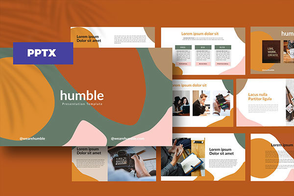 创意多用途演示文稿设计模板 Humble – Presentation