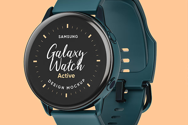 三星智能手表外观设计效果图样机模板 Samsung Galaxy Watch Design Mockup