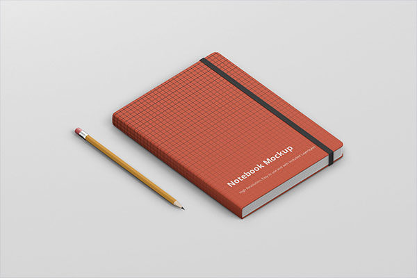 高品质办公文具笔记本设计预览样机模板 Notebook Mockup