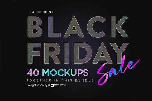 黑色星期五40款产品外观设计预览图样机模板合集 Black Friday Sale ~ Mockup Bundle