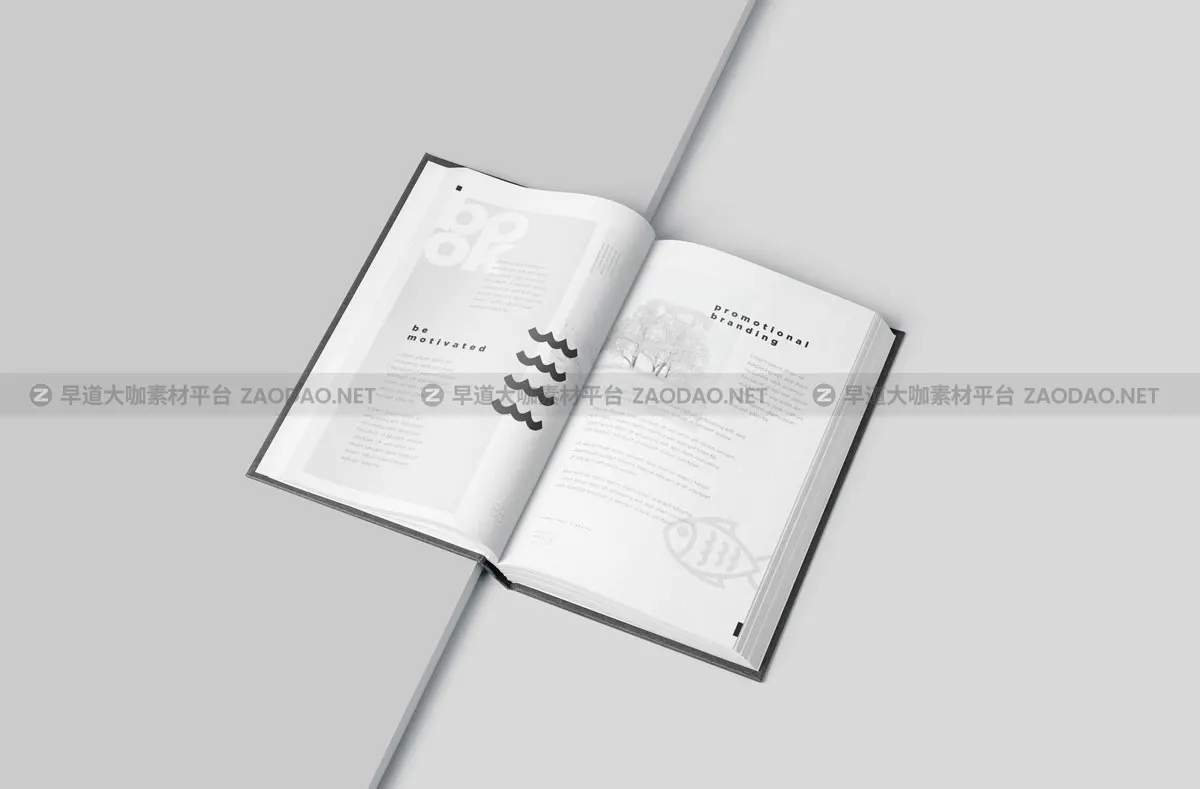 5款精装书封面设计展示图样机模板 Small Hardcover Book Cover Mockups插图1