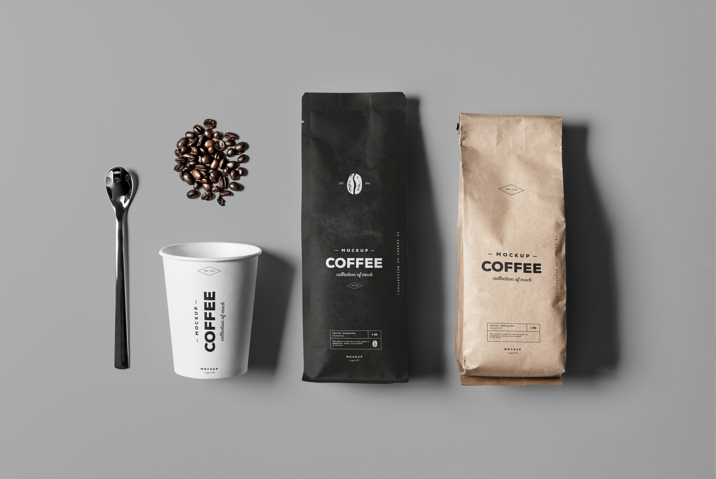 咖啡包装袋外观设计展示样机模板coffeemockup