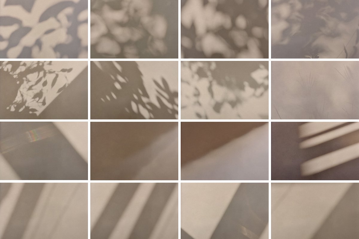 16张照片展示阴影叠加设计素材包 Shadow Play Photo Overlays插图2