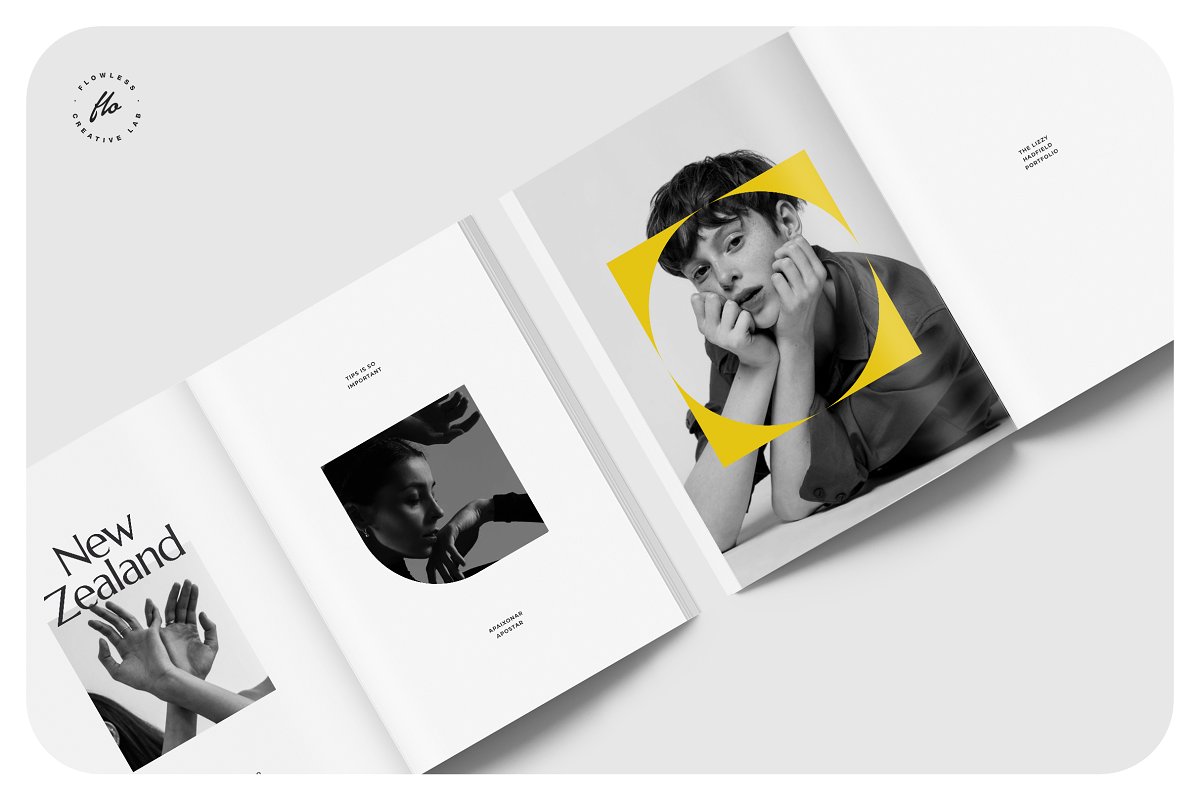 极简摄影艺术品作品集设计宣传画册indd模板polandphotography