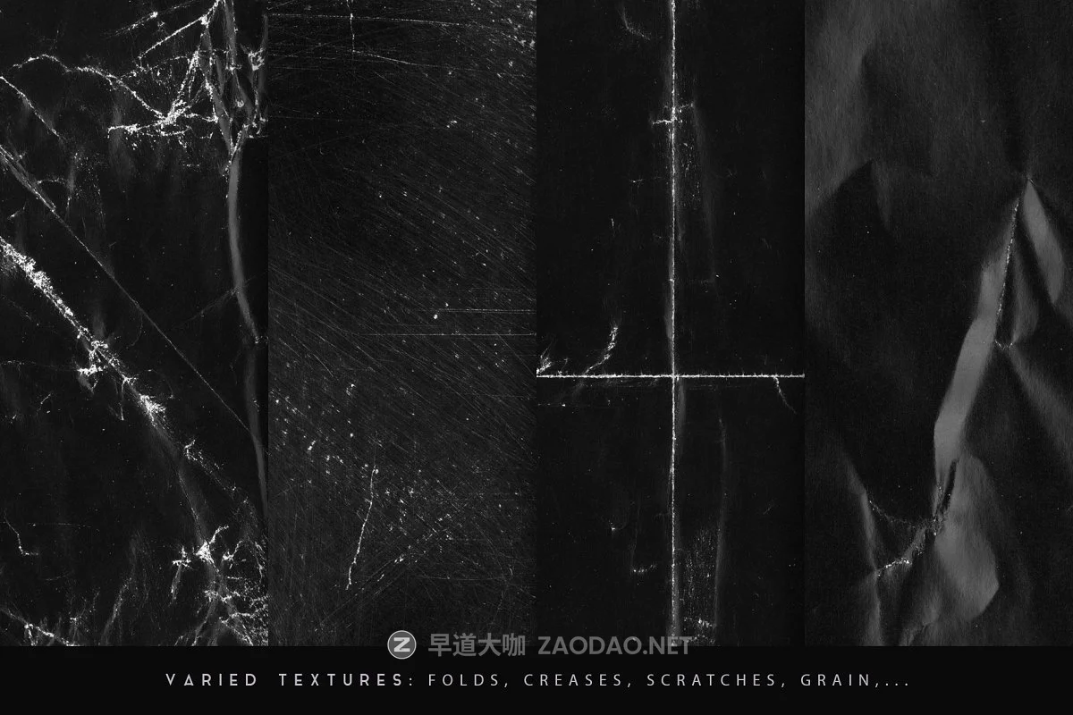 30款黑色褶皱粗糙纸张纹理 Black Paper Textures插图4 30款黑色褶皱粗糙纸张纹理 Black Paper Textures插图4