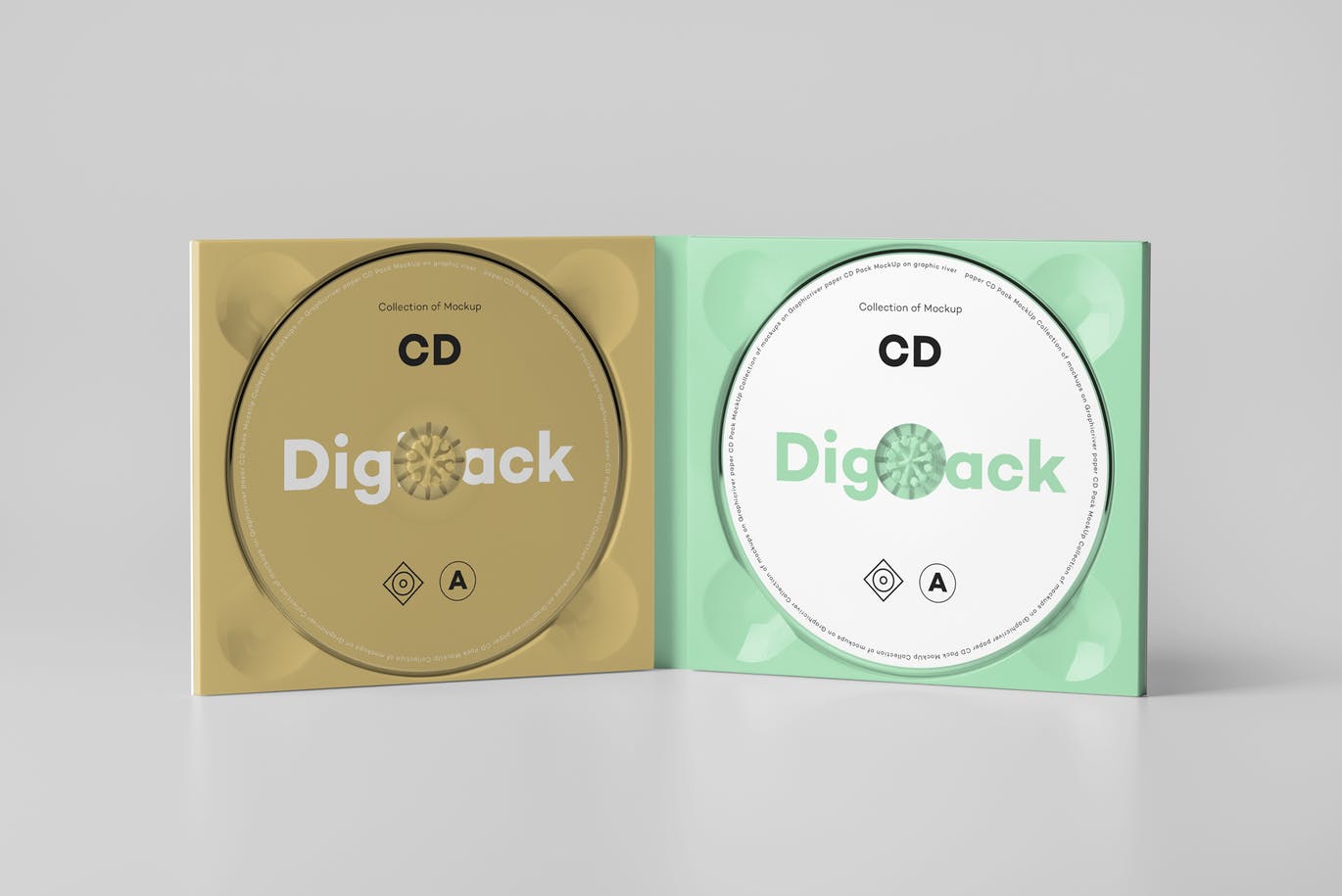 時尚高端cd盒外觀設計展示素材樣機模板 cd digi pack mockup 9