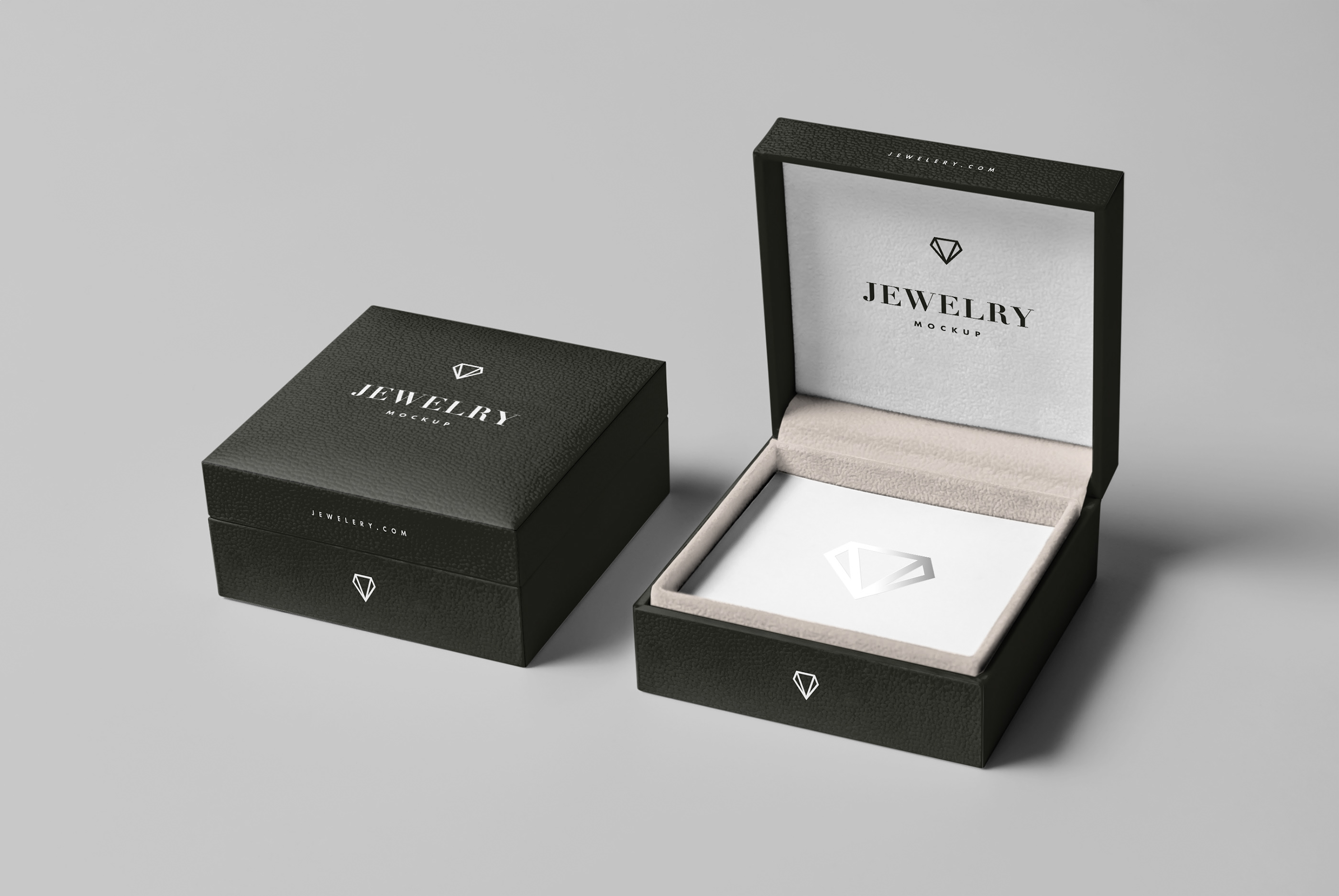 戒指珠宝包装盒外观设计展示素材样机模板 jewelery package mockup