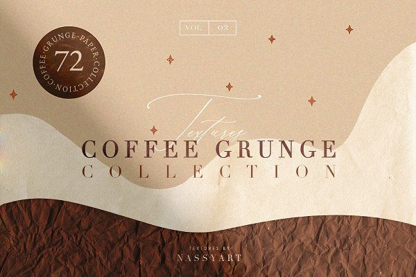 72款复古咖色背景纹理设计素材 72 Coffee Grunge Textures
