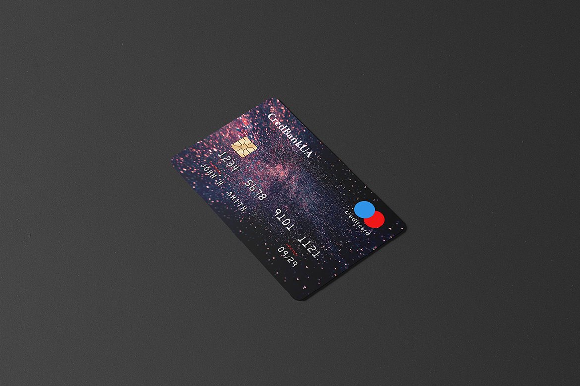 85×55银行卡信用卡外观设计展示图样机模板 85×55 Landscape Credit Card Mockup插图6