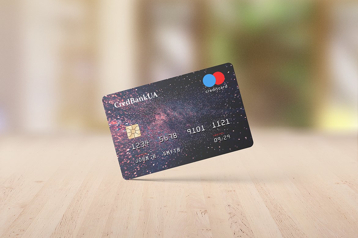 85×55银行卡信用卡外观设计展示图样机模板 85×55 Landscape Credit Card Mockup插图8