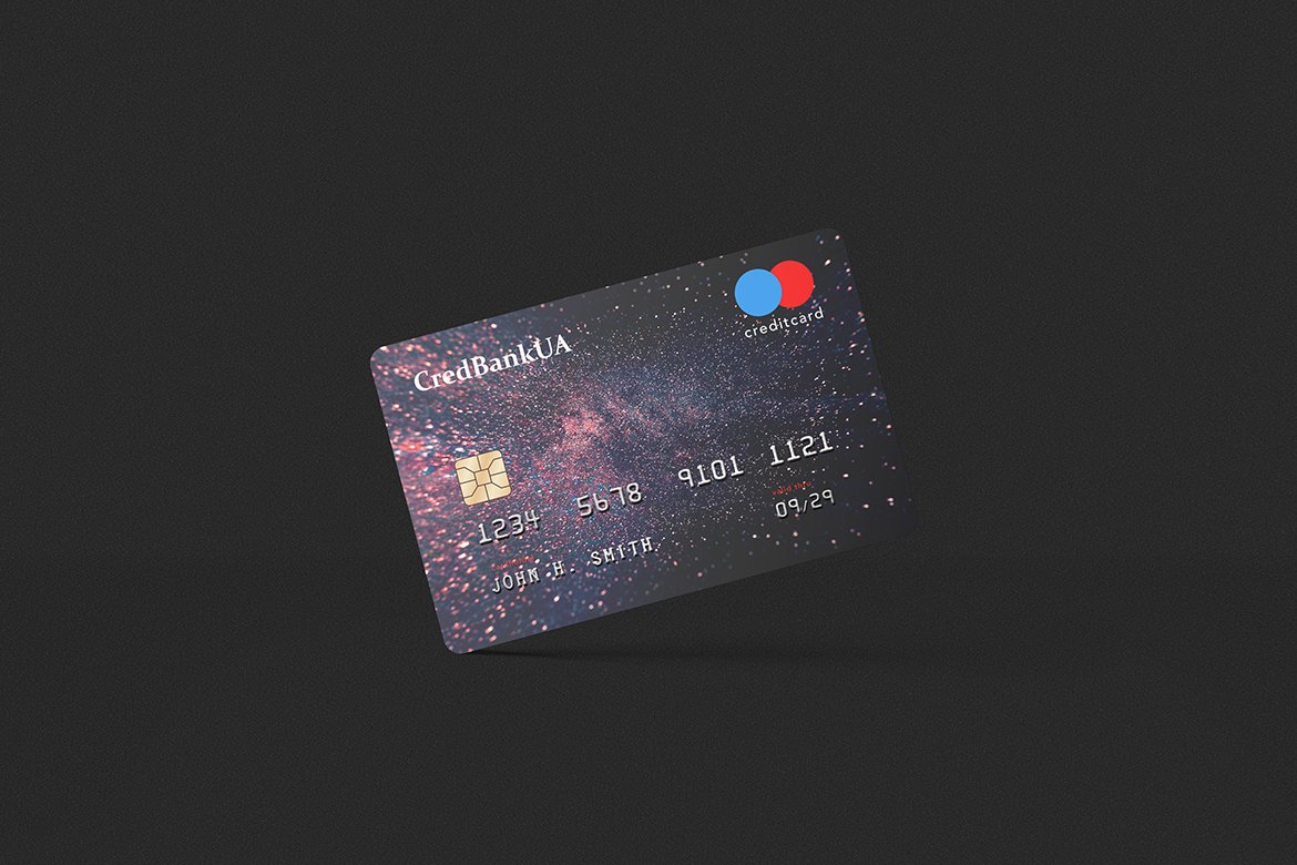 85×55银行卡信用卡外观设计展示图样机模板 85×55 Landscape Credit Card Mockup插图7