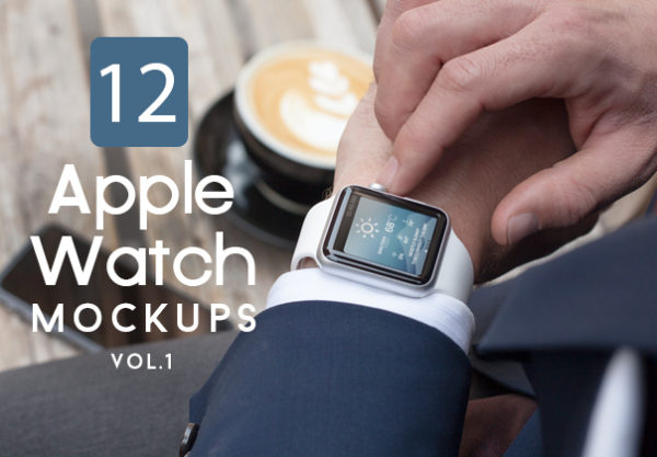 12个高质量苹果Apple Watch手表样机模板 Apple Watch Mockups