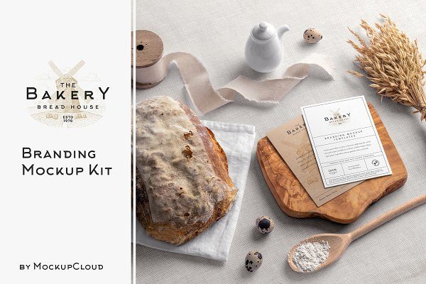 烘培面包店品牌VI场景样机模板 Bakery Branding Mockup Kit