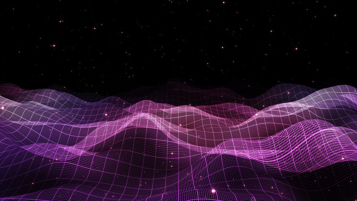 7款科幻波浪网格背景素材 Gridscape Backgrounds插图3