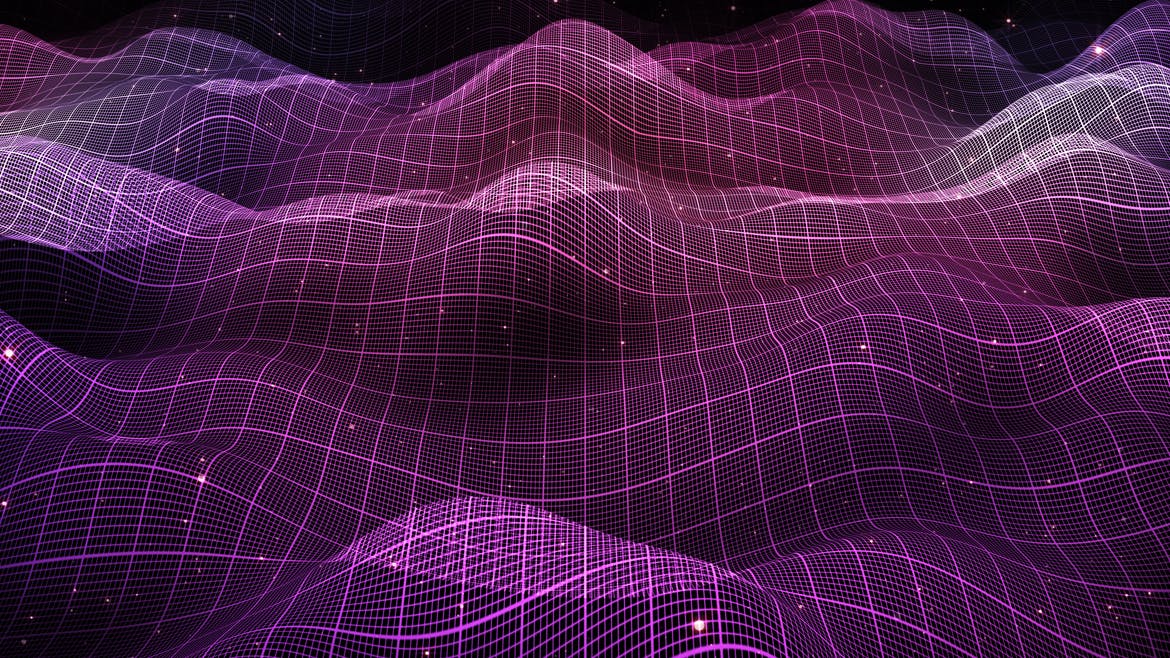7款科幻波浪网格背景素材 Gridscape Backgrounds插图4
