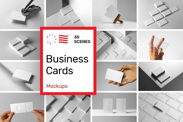 30款商务名片展示场景样机模板 Business Card Mockups