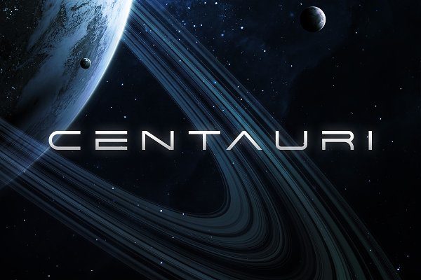 极简未来科幻宽大写英文字体 Centauri – Futuristic Font
