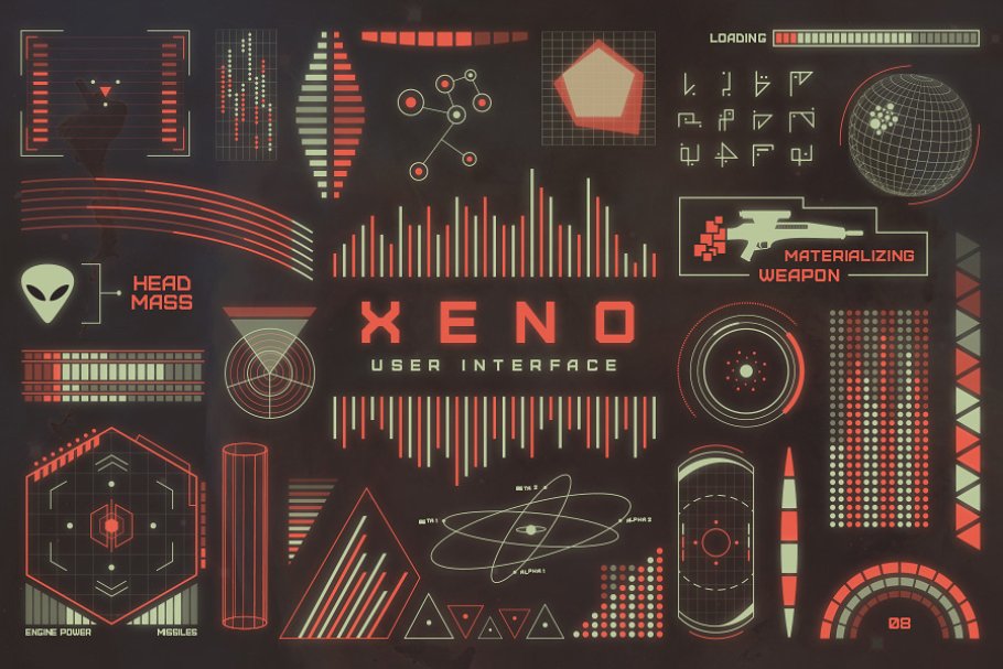 未来派科幻大写英文字体 Sci Fi Bundle插图1