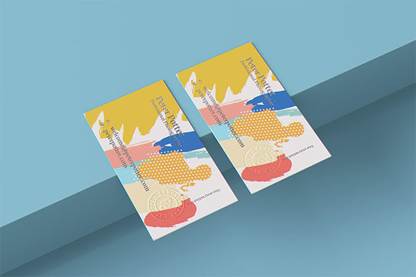 现代时尚商务名片设计展示样机模板 Business Card MockUp v2